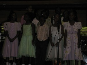 868 The Little Ones perform on stage