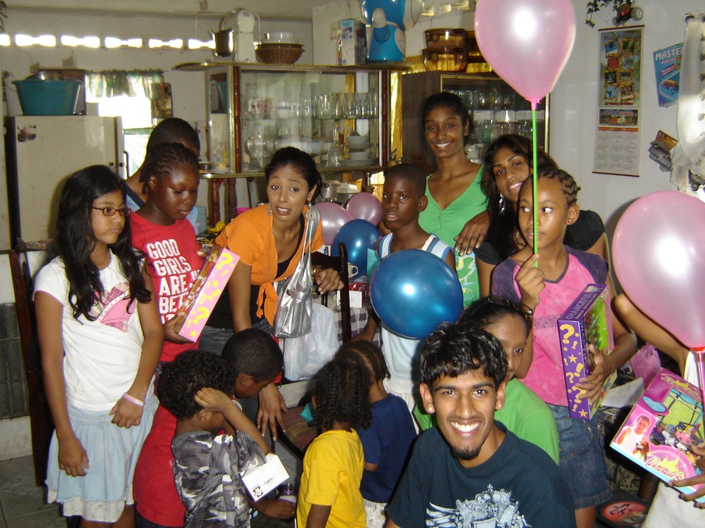 Friends of GFLF all are happy after having served the children